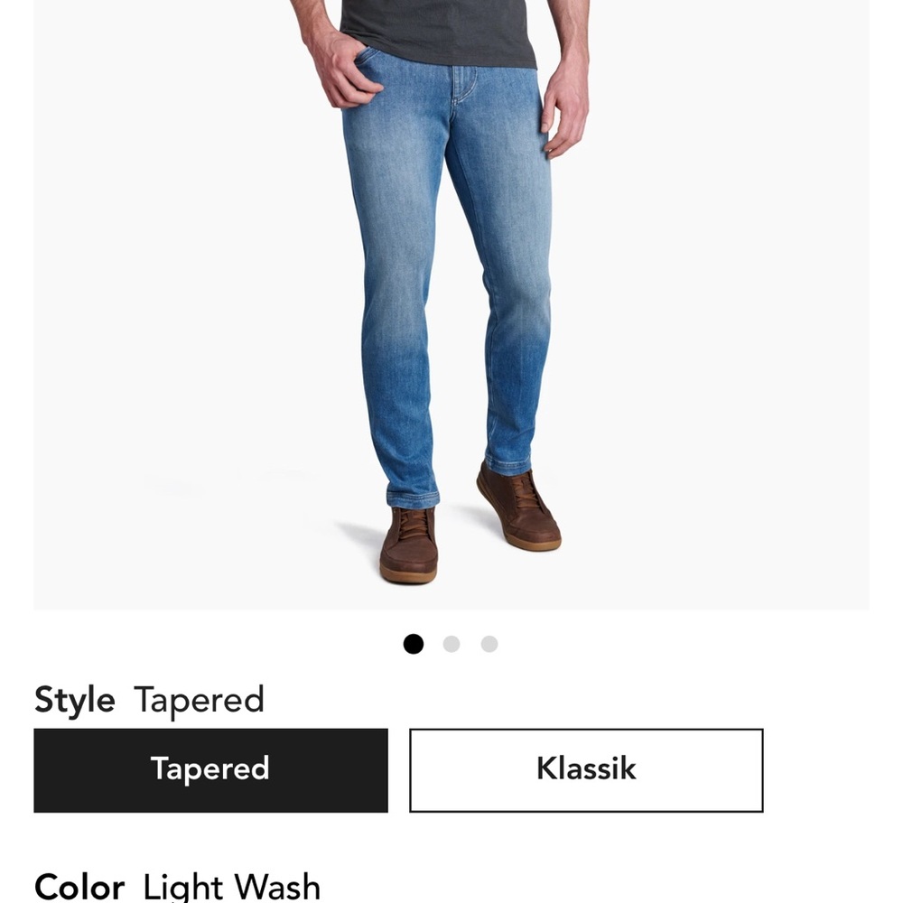 Men's Tapered Light Wash Jeans